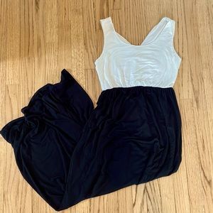 Spring/Summer color block Maternity maxi dress